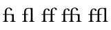 Mrs Eaves Basic Ligatures