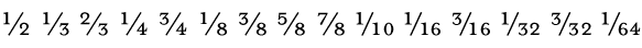 Mrs Eaves Fractions