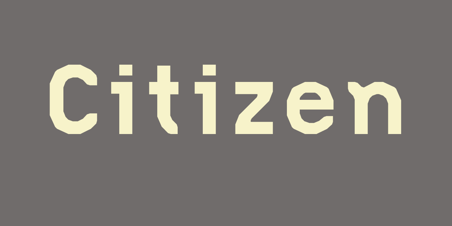 Citizen Font Sample 0