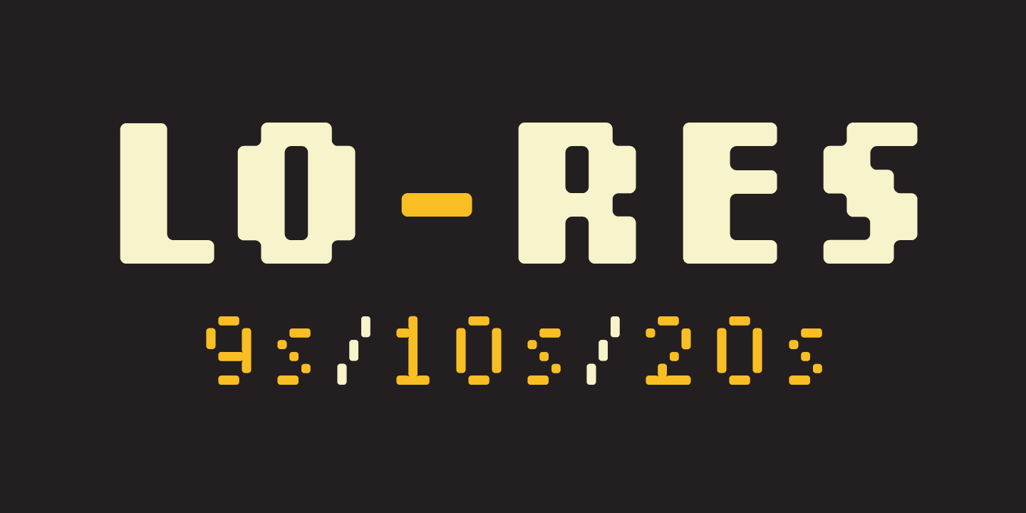 Lo-Res Font Sample 0