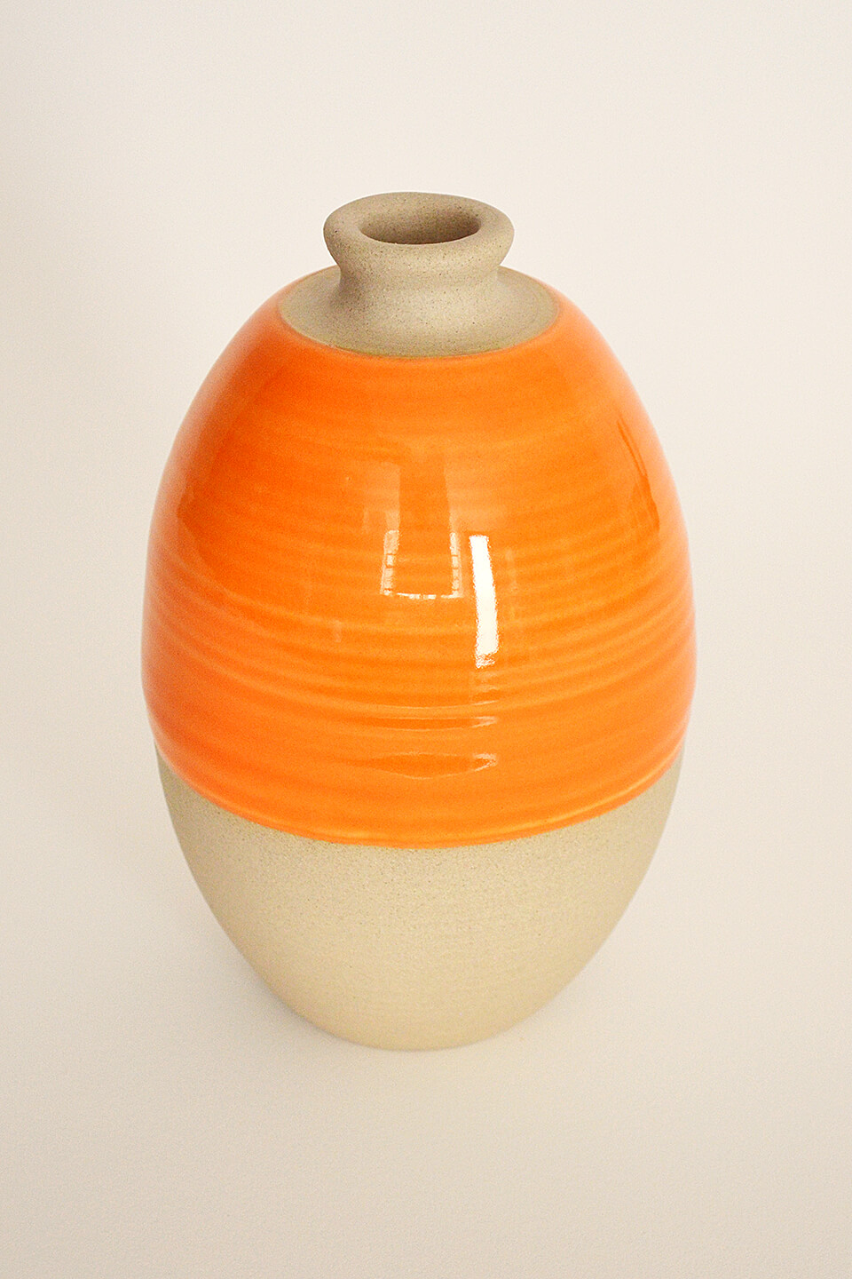 Emigre Orange Ceramic Vase No. 615