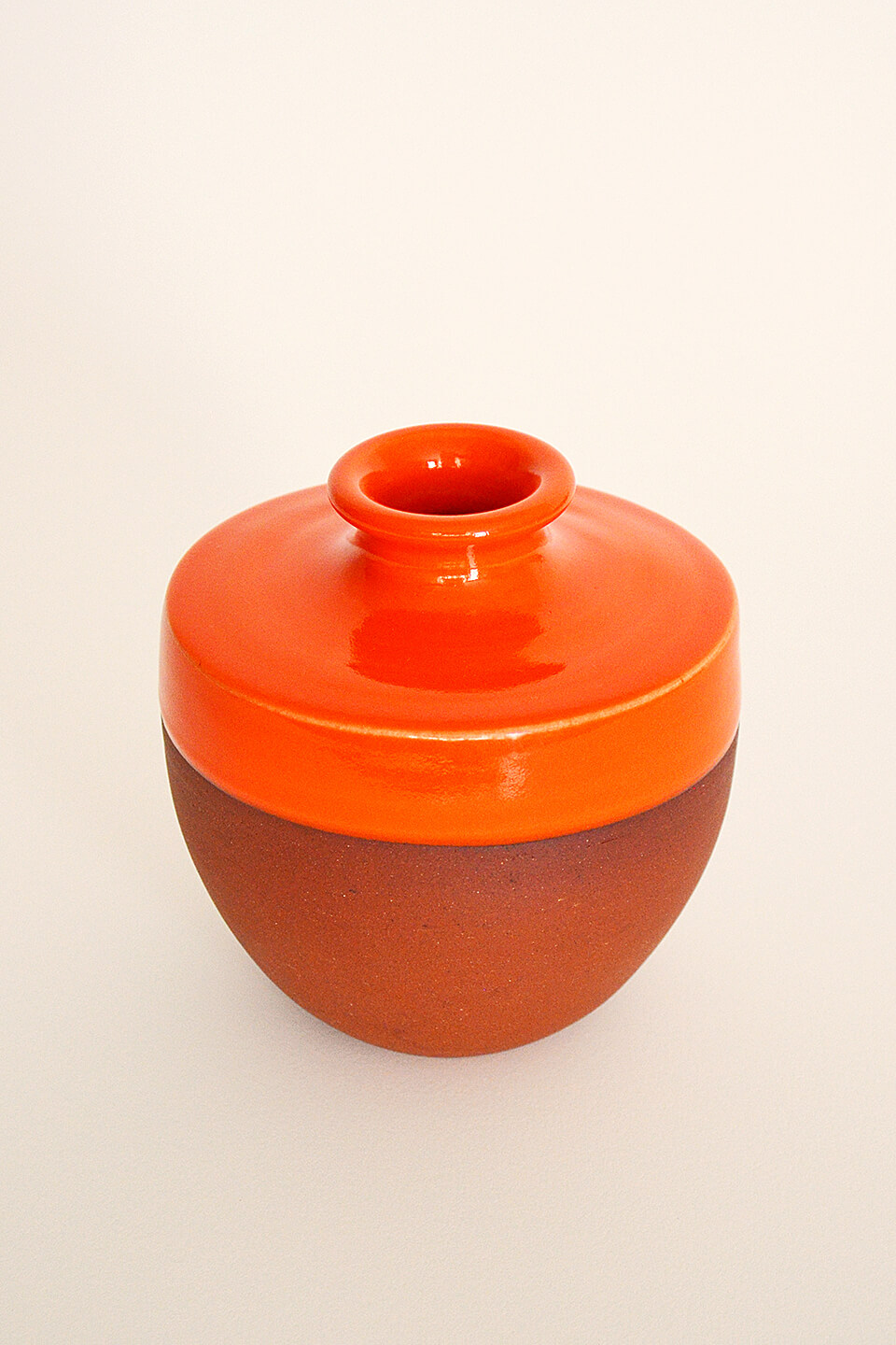 Red-Orange Ceramic Vase No. 618