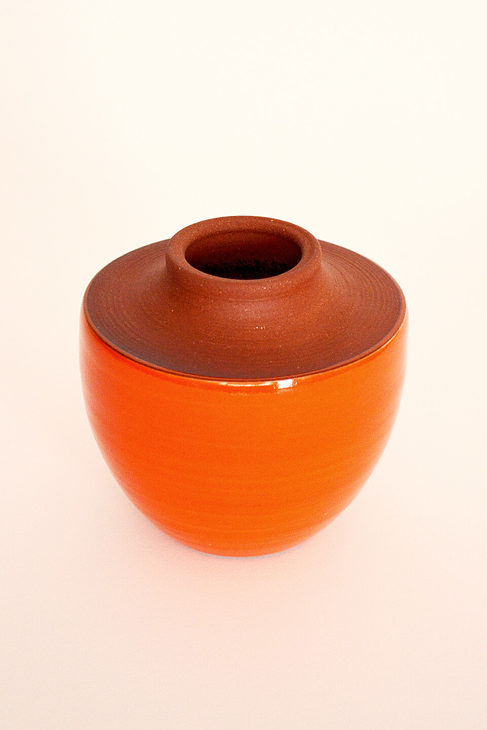 Red-Orange Ceramic Vase No. 622