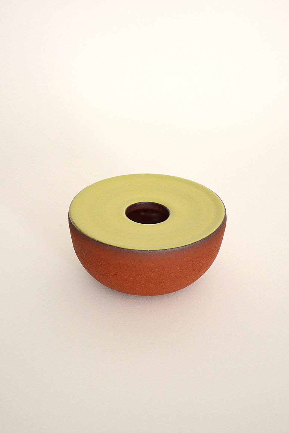 Satin Yellow Green Ceramic Vase No. 659