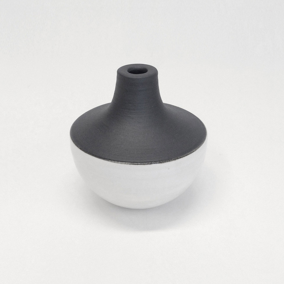 Black + White Ceramic Vase No. 661