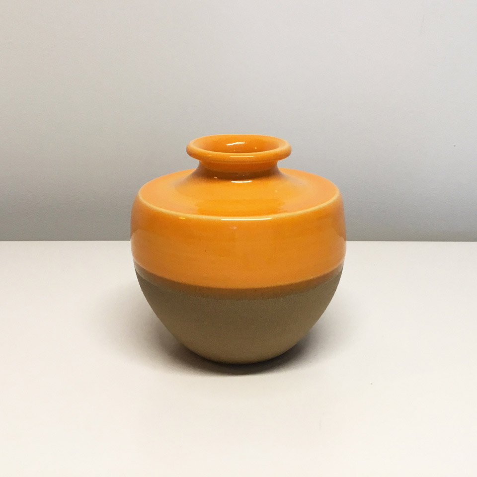 Orange Ceramic Vase No. 668