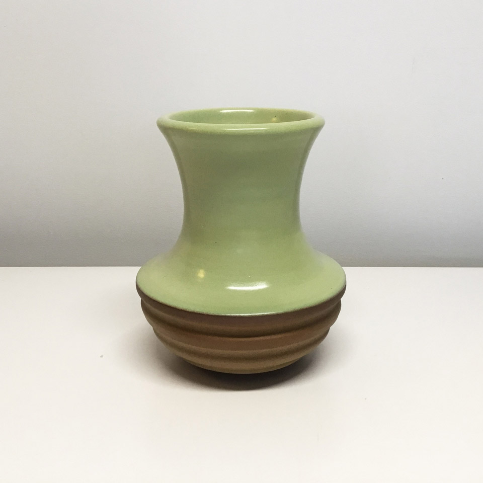 Yellow Green Ceramic Vase No. 673