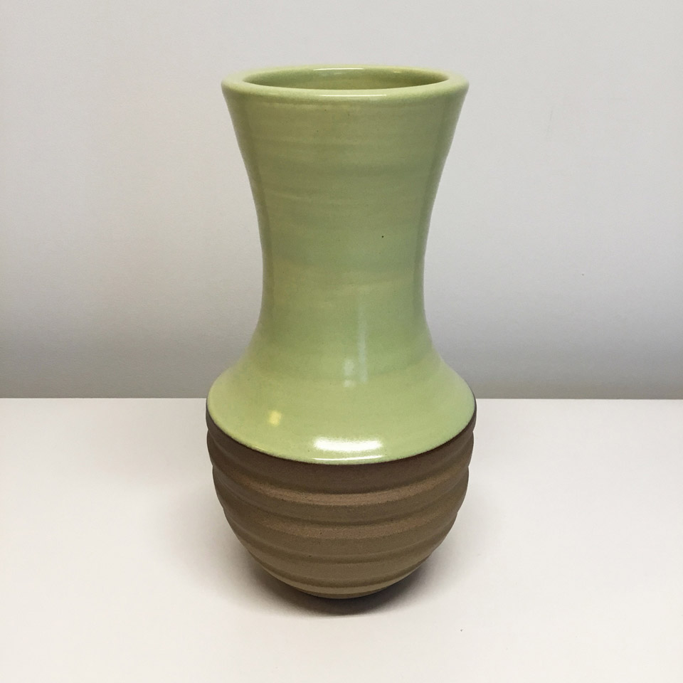 Yellow Green Ceramic Vase No. 677