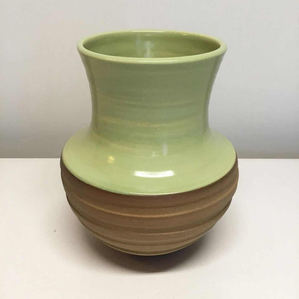 Yellow Green Ceramic Vase No. 680