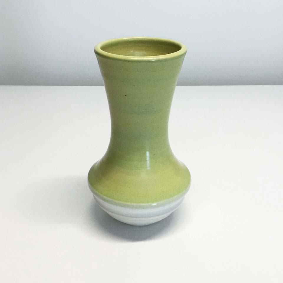 Green And White Ceramic Vase No. 685