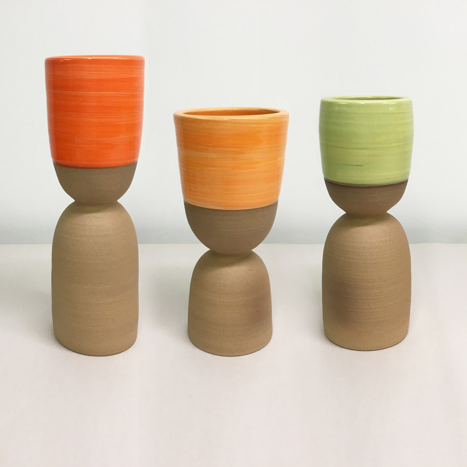 Set of 3 Hourglass Vases No. 774