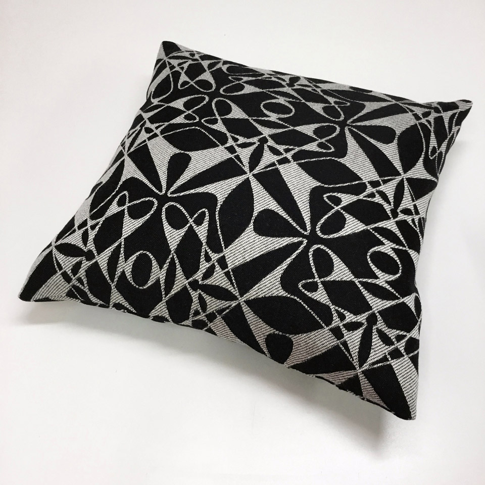 Black + Grey Woven Pillow No. 918