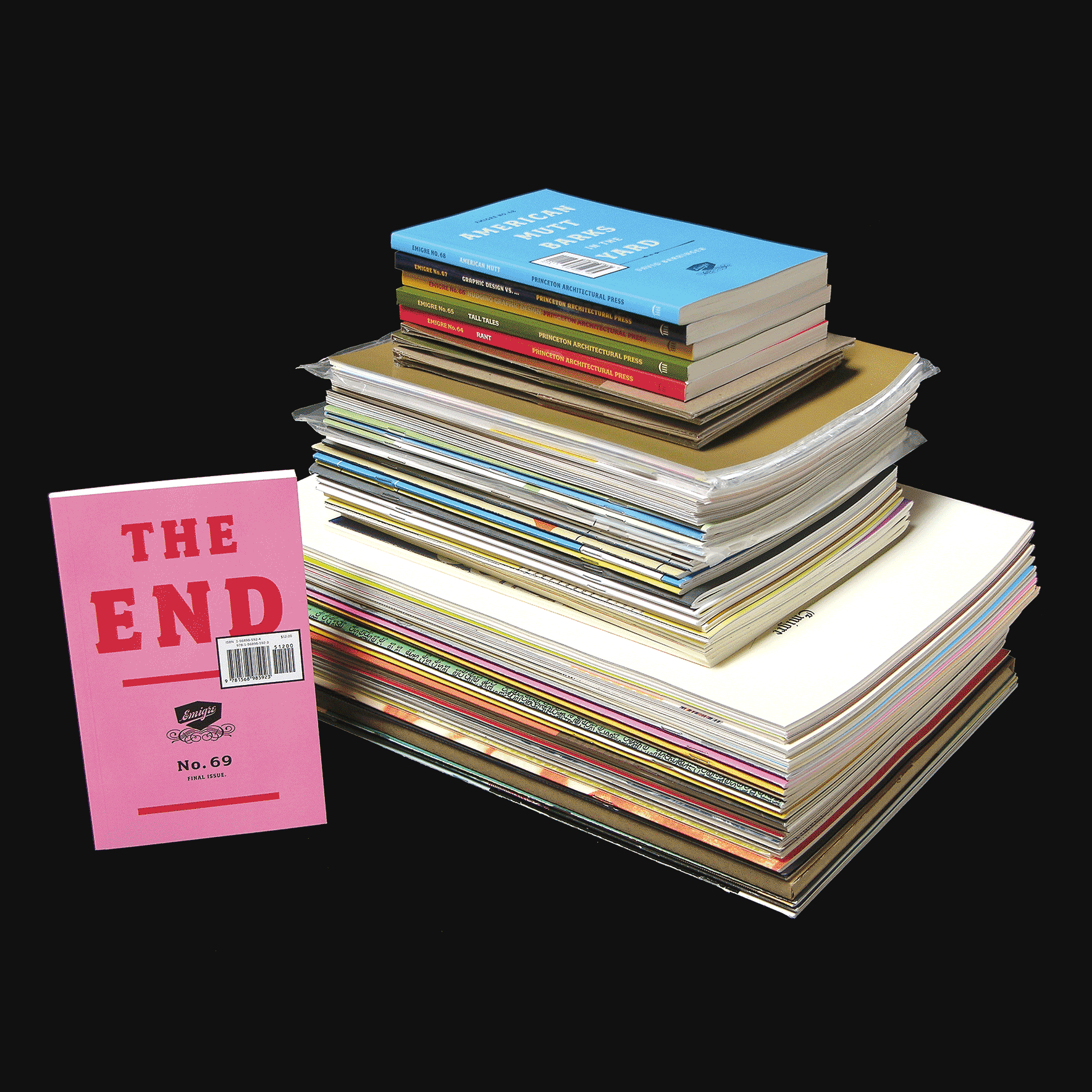 Stack of Emigre Magazines