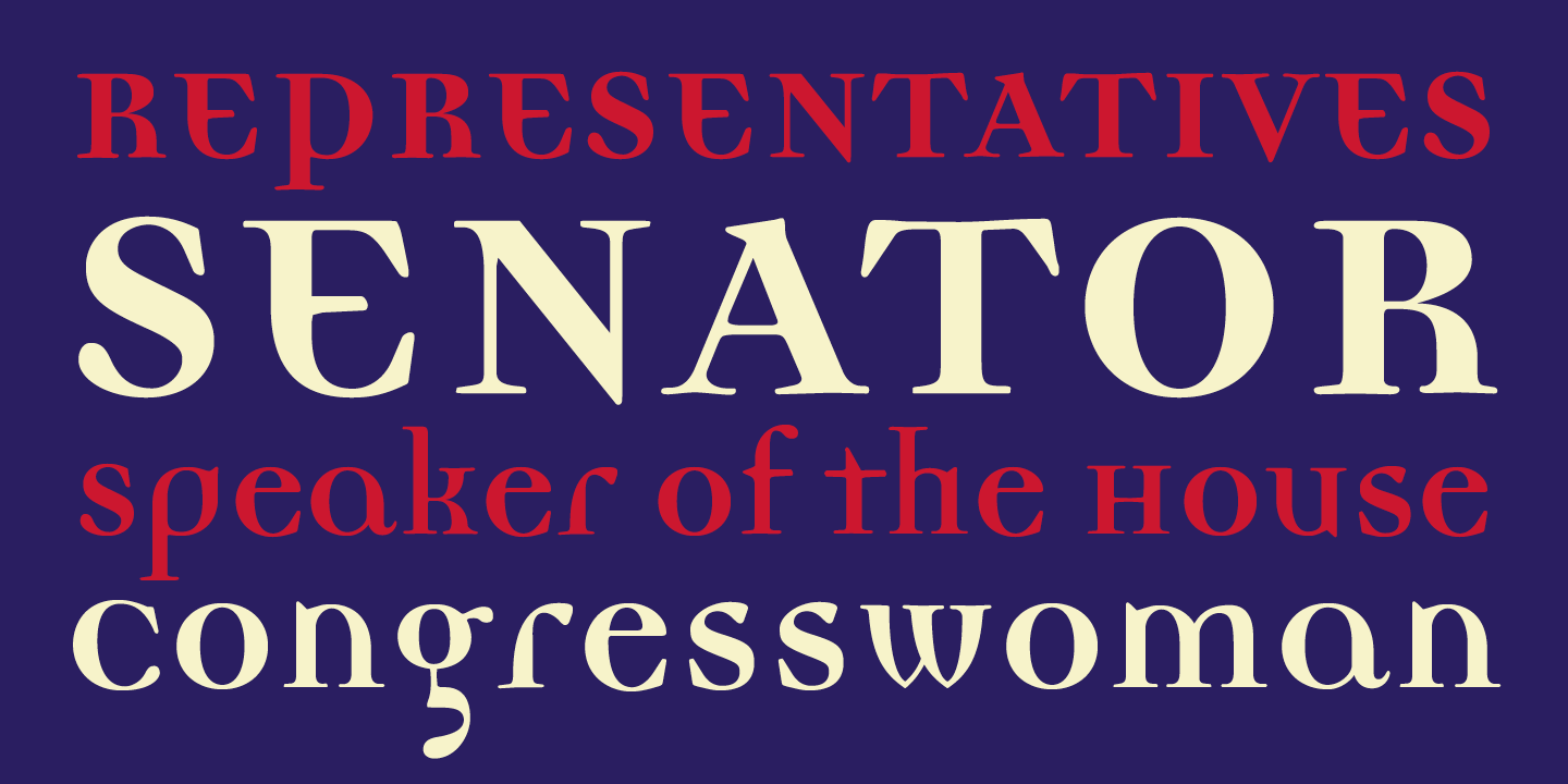 Democratica Font Sample 1