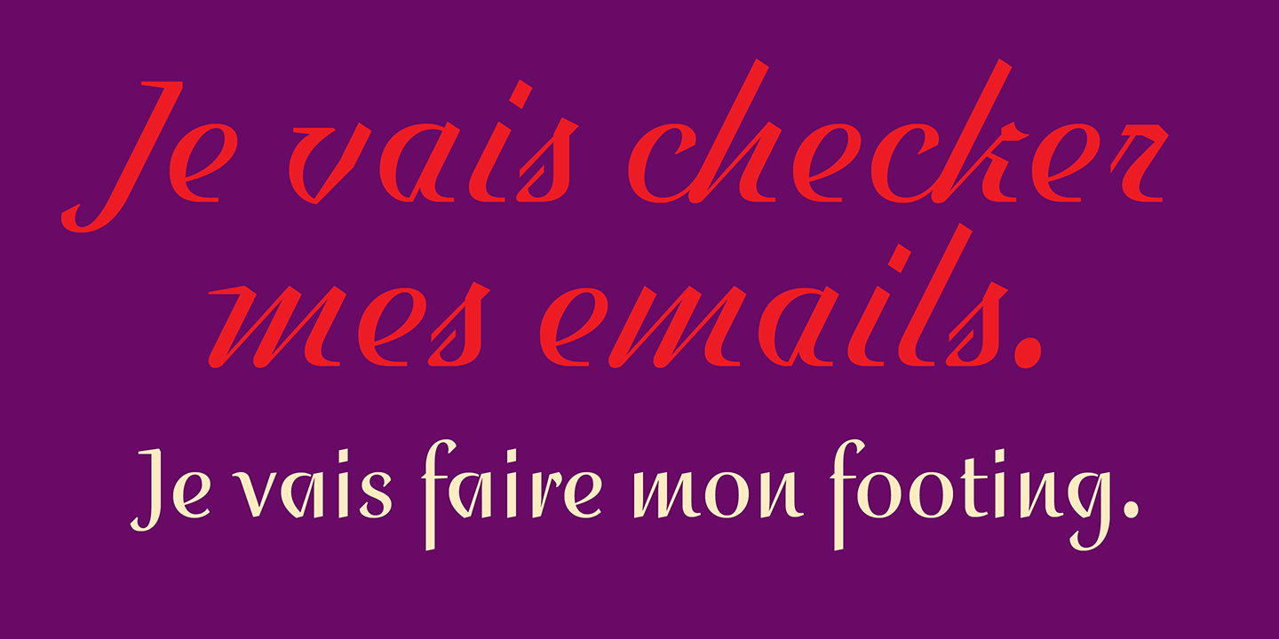 Franglais Font Sample 1