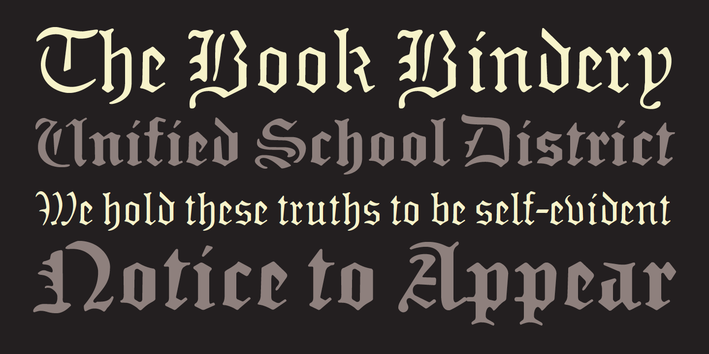 Sabbath Black Font Sample 2