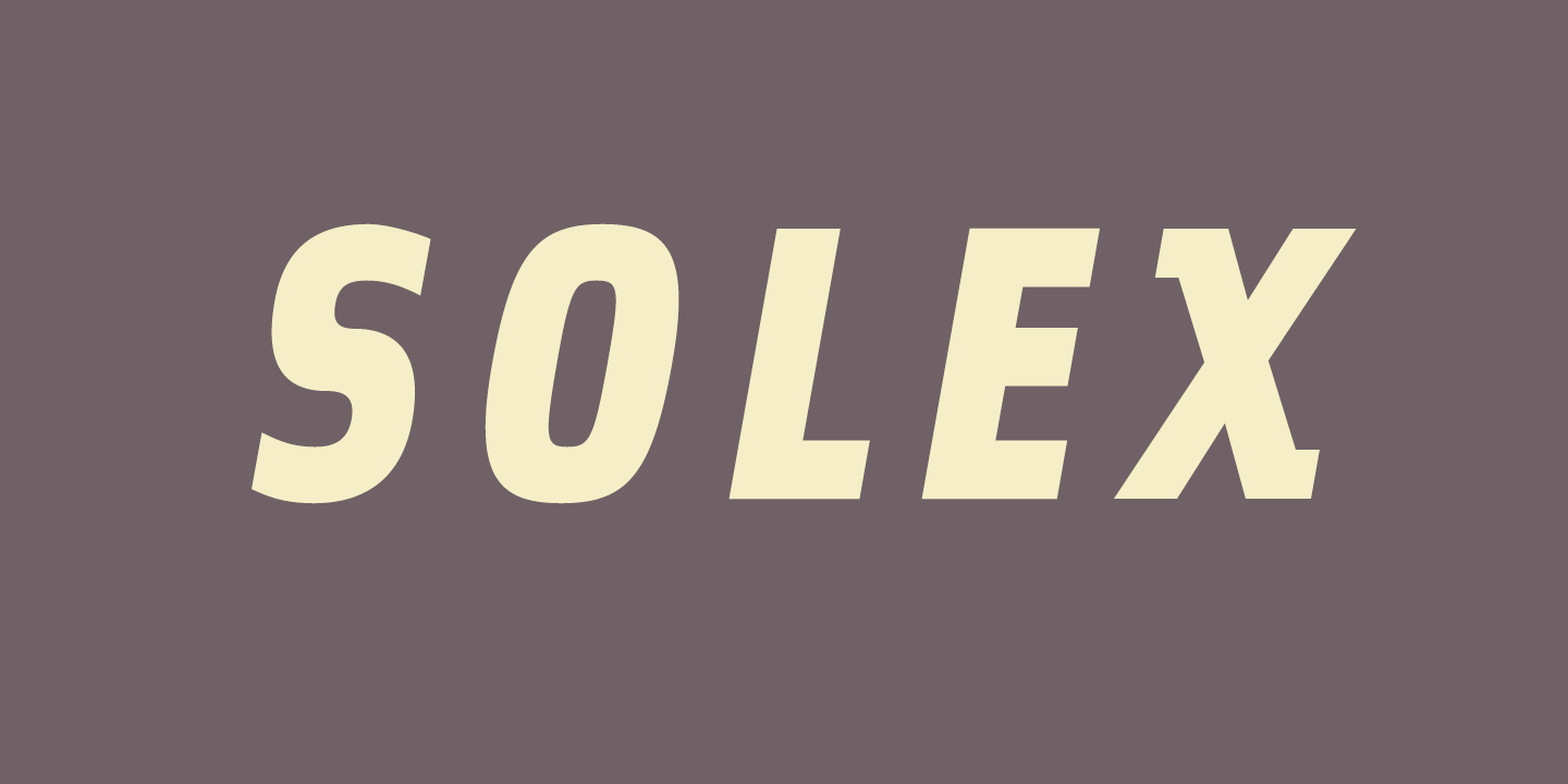 Solex Font Sample 0