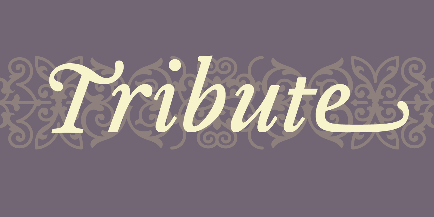 Tribute Font Sample 0