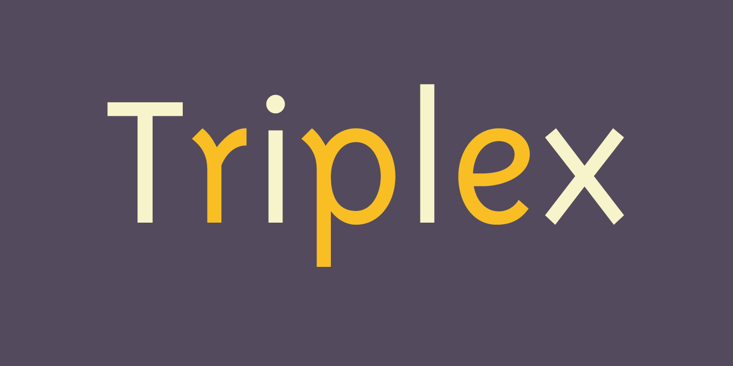 Triplex Font Sample 0