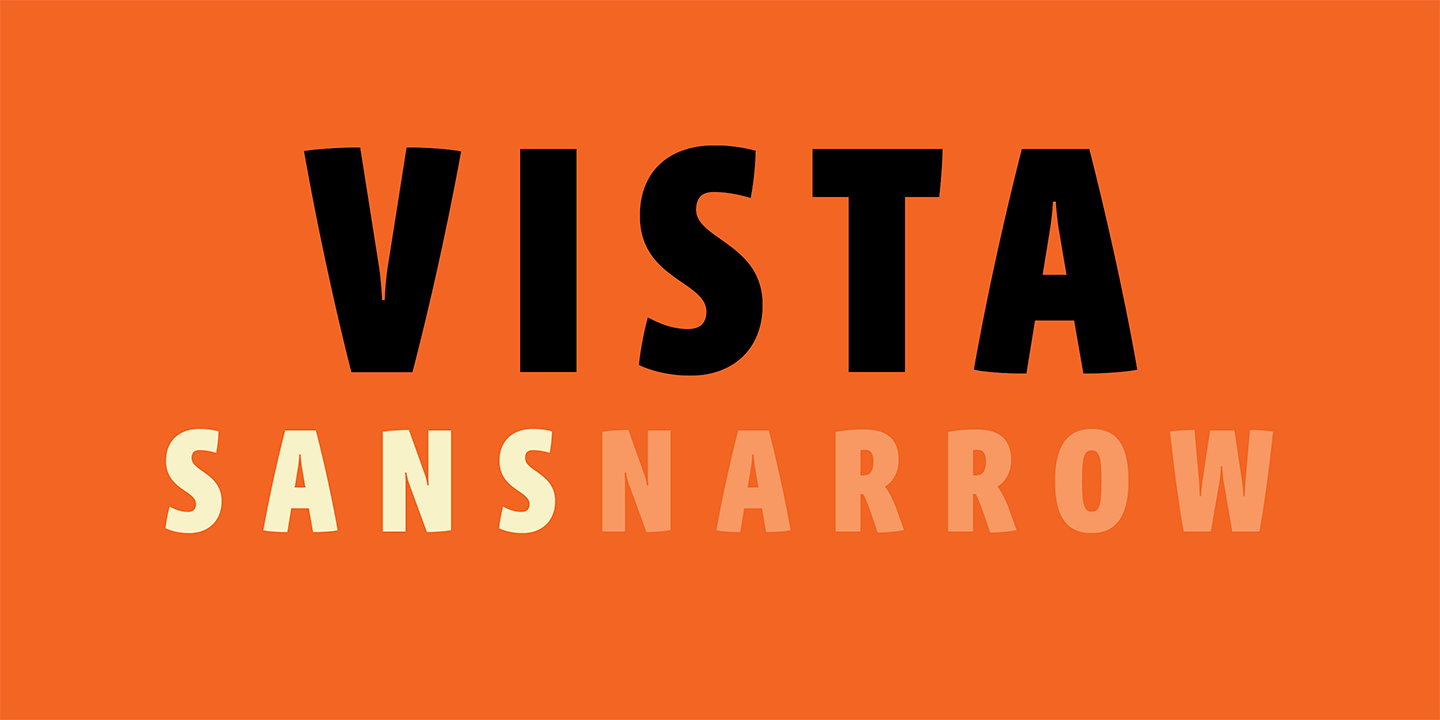 Vista Sans Narrow Font Sample 0