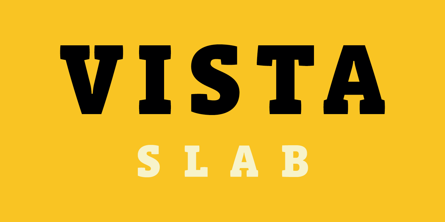 Vista Slab Font Sample 0