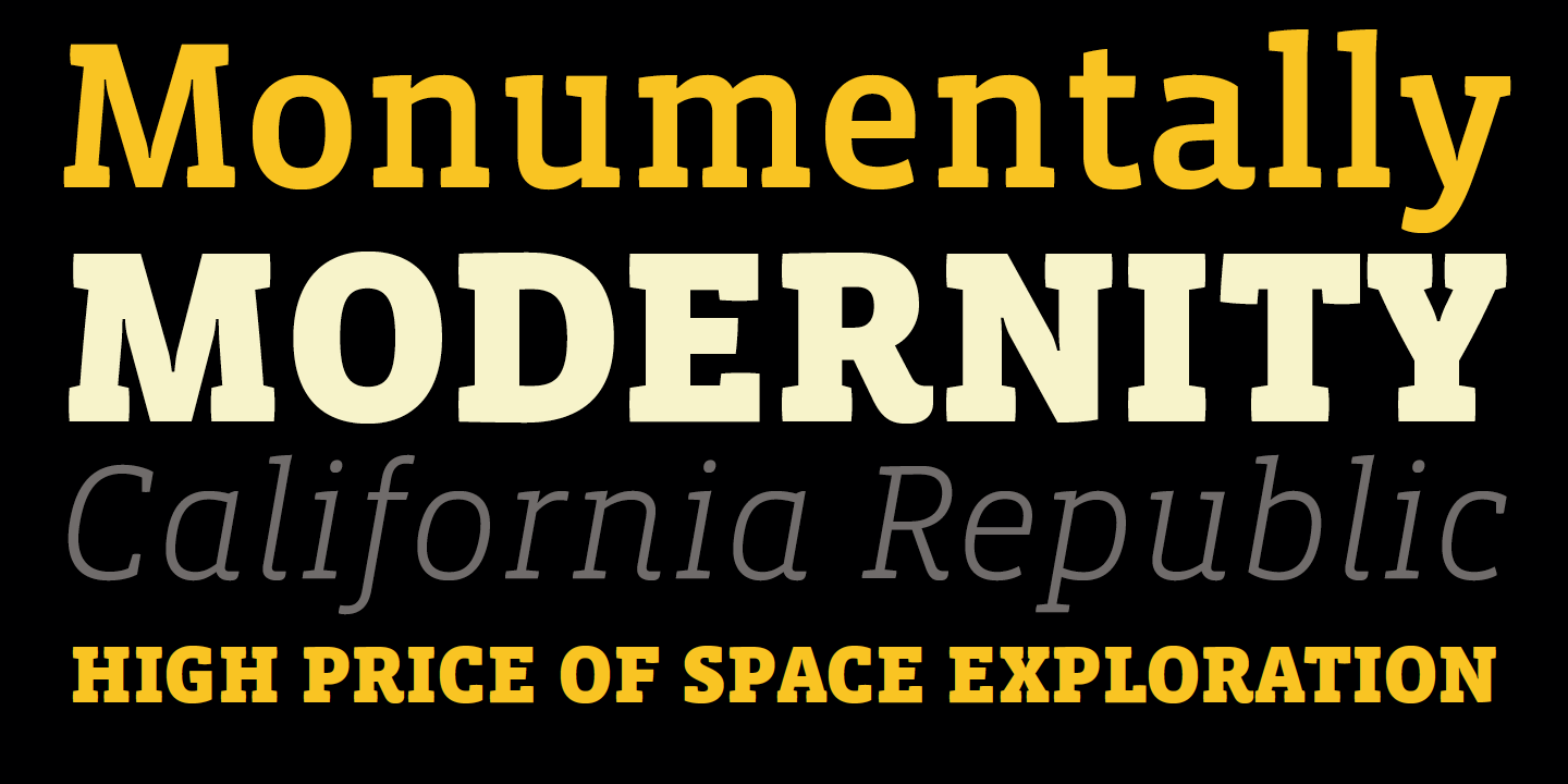 Vista Slab Font Sample 1