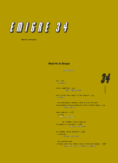 Emigre Magazine Issue 34