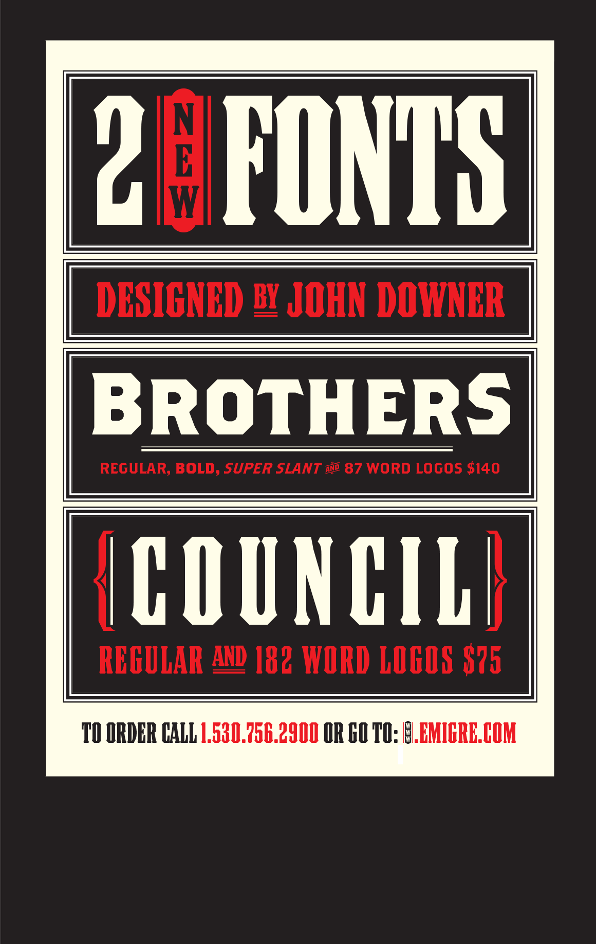 Brothers/Council Font Specimen Catalog