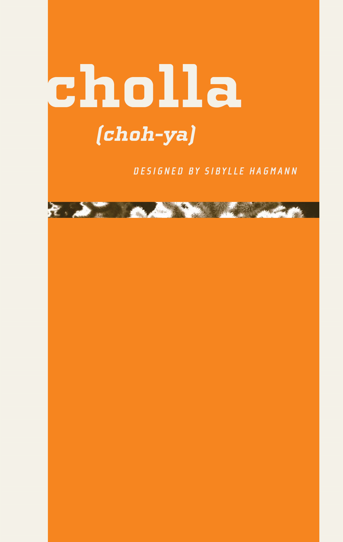 Cholla Font Specimen Catalog