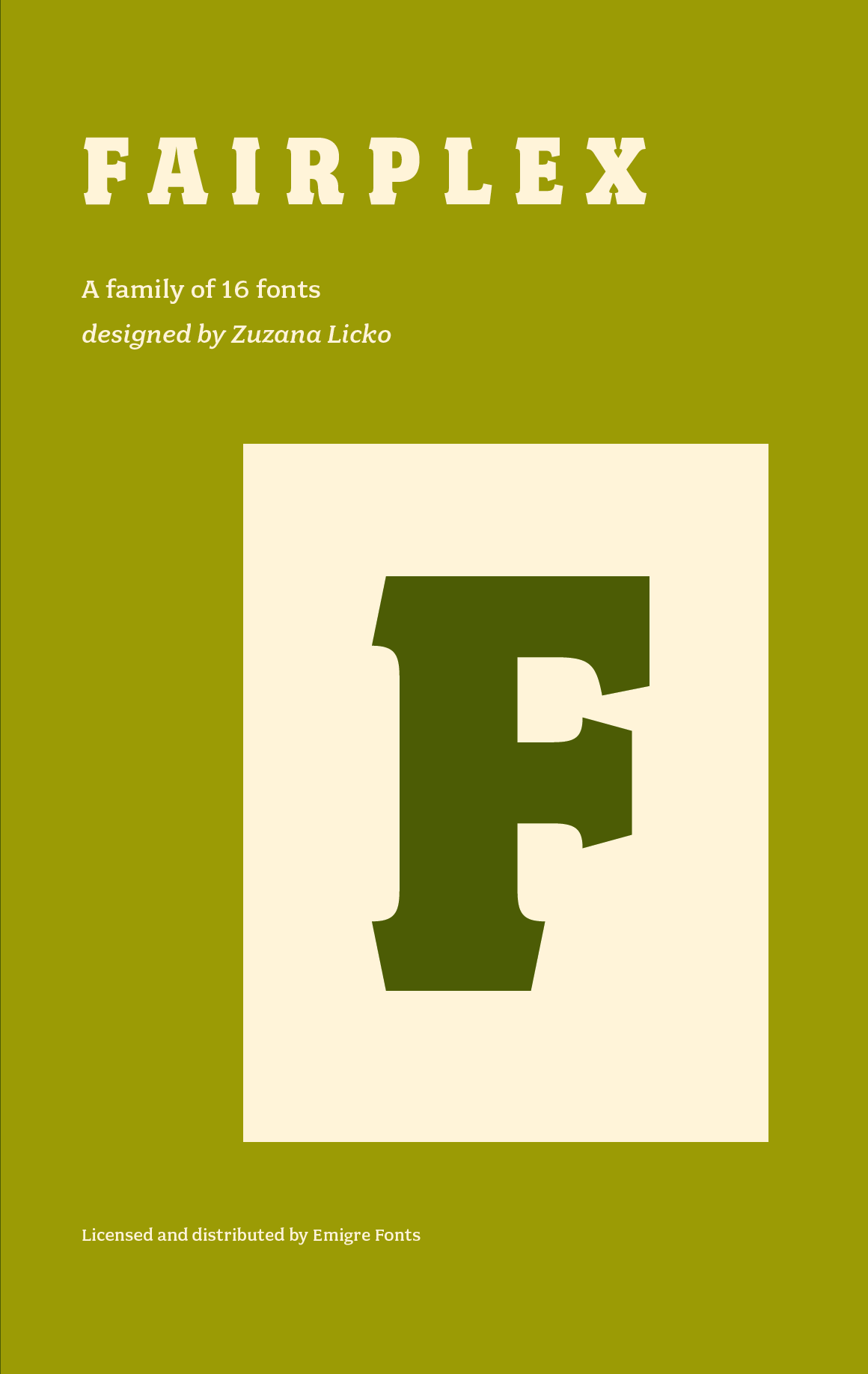 Fairplex Font Specimen Catalog