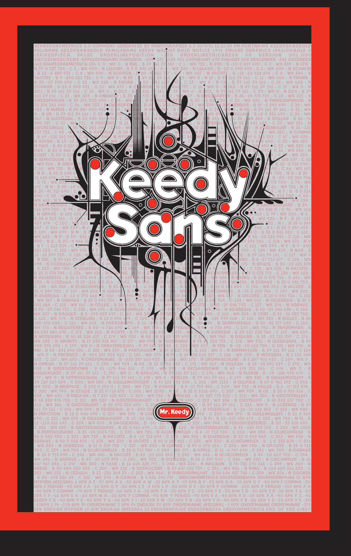 Keedy Font Specimen Catalog