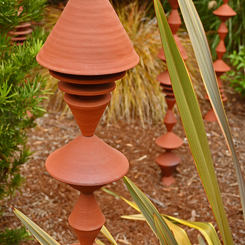 Ceramic Garden Cones by Zuzana Licko