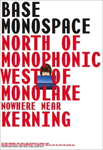 Base Monospace Font Poster
