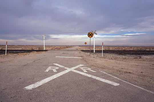 Railroad Crossing near Rosamond, CA 2000